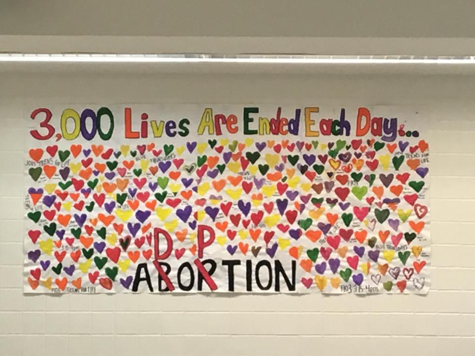 Photo via Carmel Students for Life Facebook page