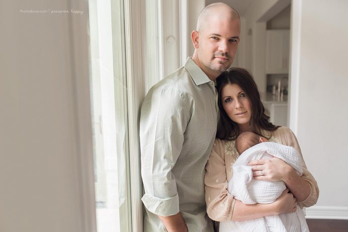 The couple and their second daughter Ava. Photo by Leilani Rogers.