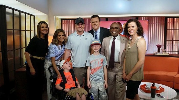 The Aldrich family with the Today Show cast in 2015