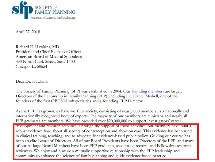 Image: Society of Family Planning has ties to Family Planning FFP and abortion