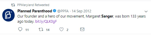 Image: Margaret Sanger by PPFA (Image: Twitter)