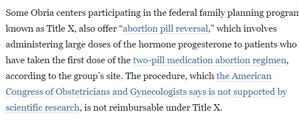 Image: WAPO bias against pro-life Title x recipient not PP 