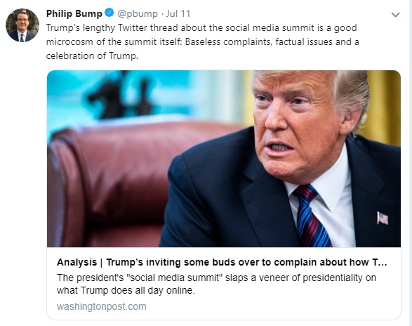 Image: WAPO journalist Philip Bump tweets article mocking censorship claims by pro-life groups (Image: Twitter) 