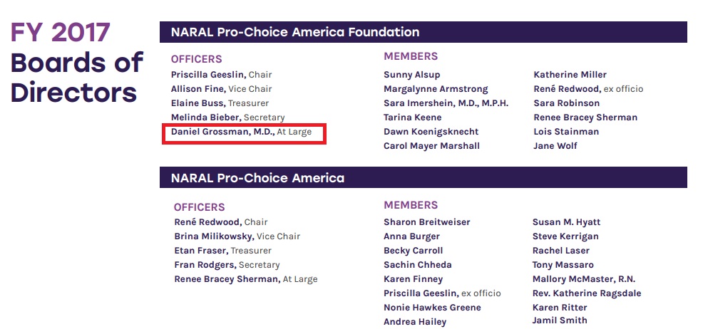Image: Daniel Grossman is on board of NARAL 2017 (Image: NARAL 2017 AR)