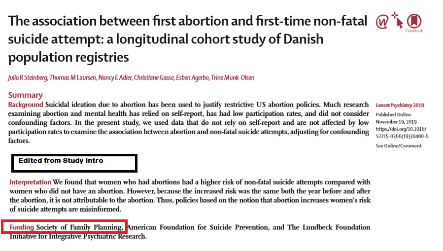 Image: Society of Family Planning funds abortion study in Lancet Psychiatry
