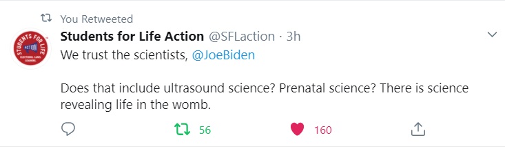 Image: Science asked in 2020 Presidential Debate failed to address abortion (Image: Twitter) 
