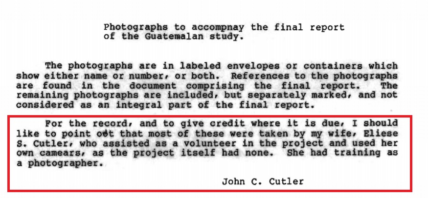 Image: John C Cutler praises wife Eliese for assistance in unethical Guatemalan syphilis experiment (Image: National Archives)