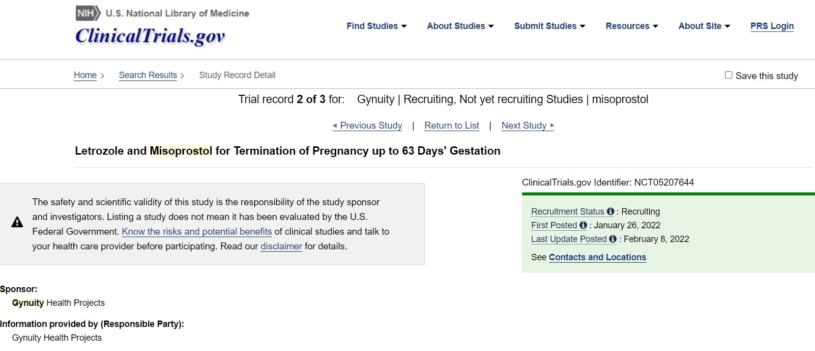 Image: Letrozole and Misoprostol drugs for abortion pill study by Gynuity Health Projects