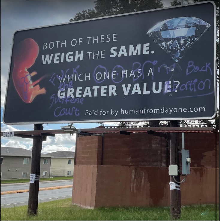 Pro-life Helena Billboard Vandalized