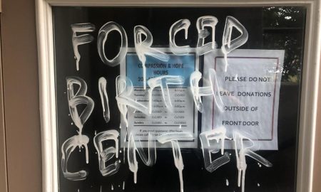 Image: Compassion and Hope Pregnancy Center of Pocatello Idaho vandalized by pro-abortion violence