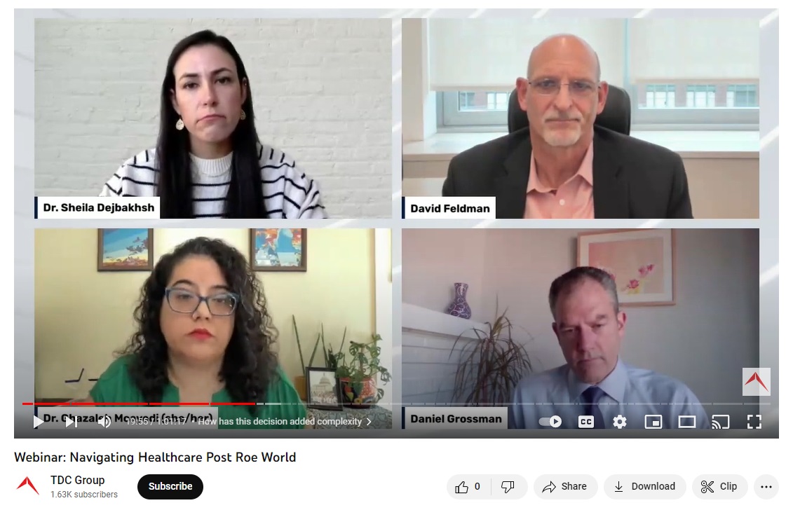 Image: TDC Group webinar abortionists discuss telehealth for late abortions
