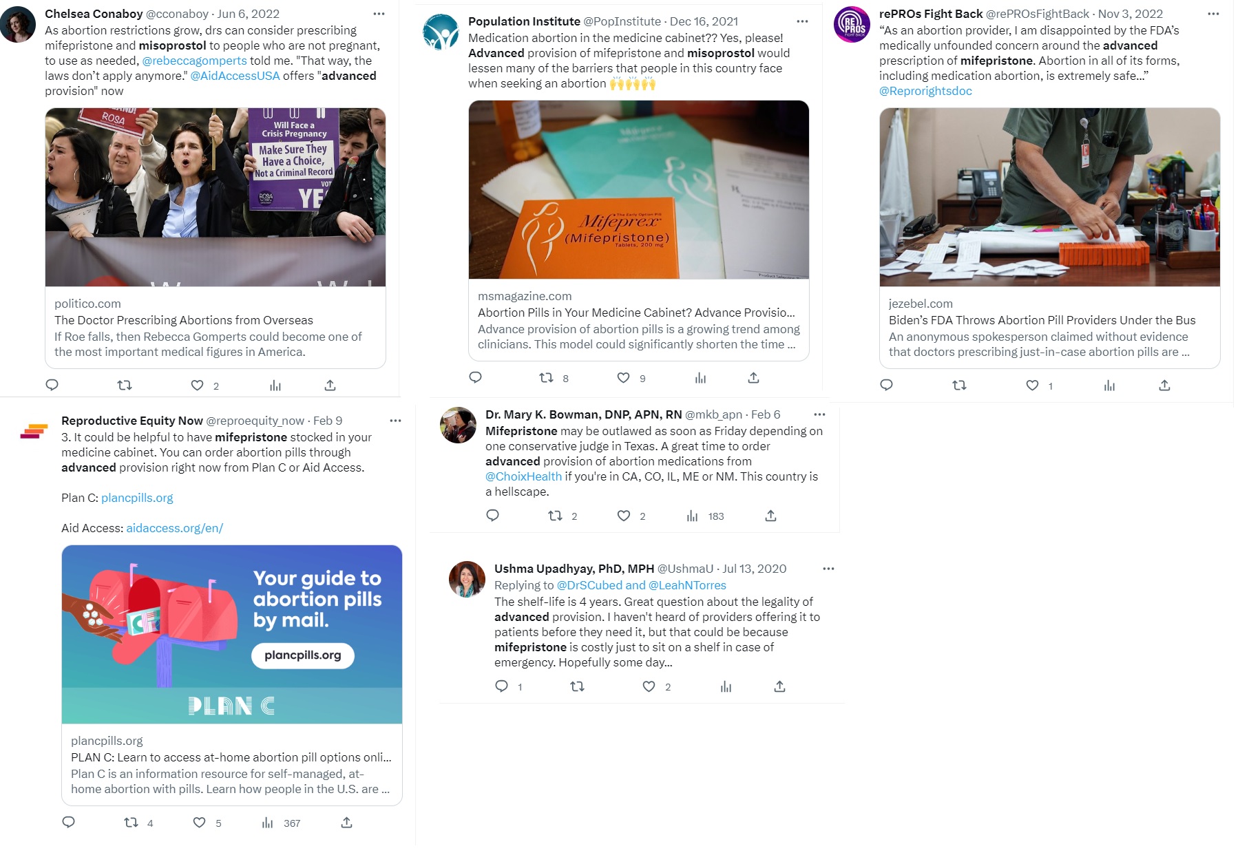Image: Promoting advanced provision outside FDA approved abortion pill regulations (Images: twitter)