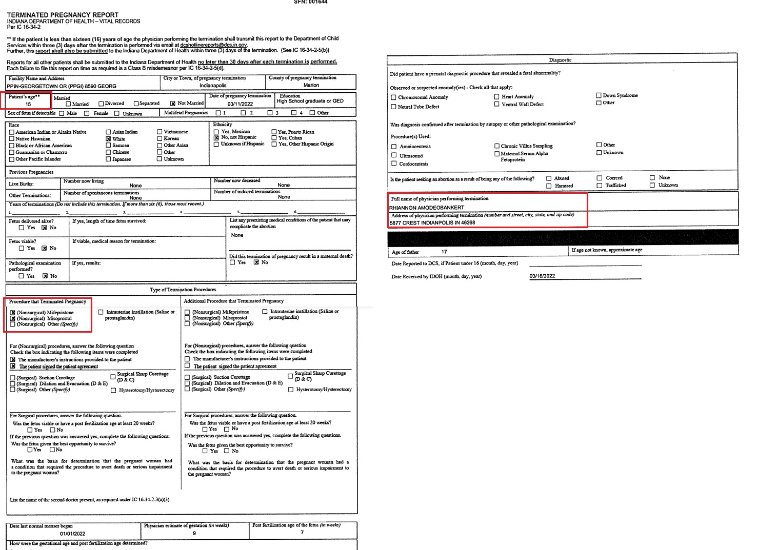 Image: Planned Parenthood Georgetown minor abortion pill Rhiannon