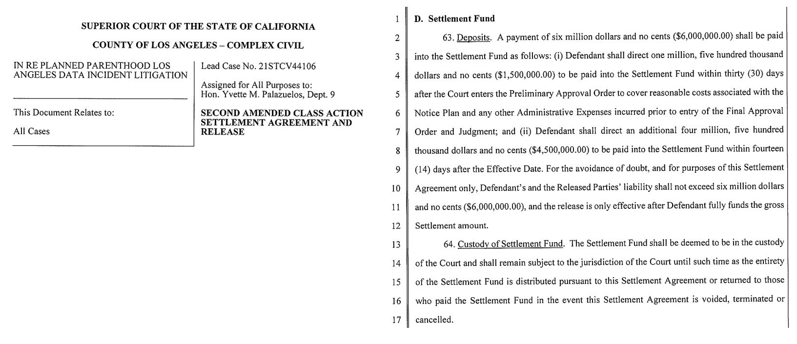 Planned Parenthood privacy breach $6 million settlement