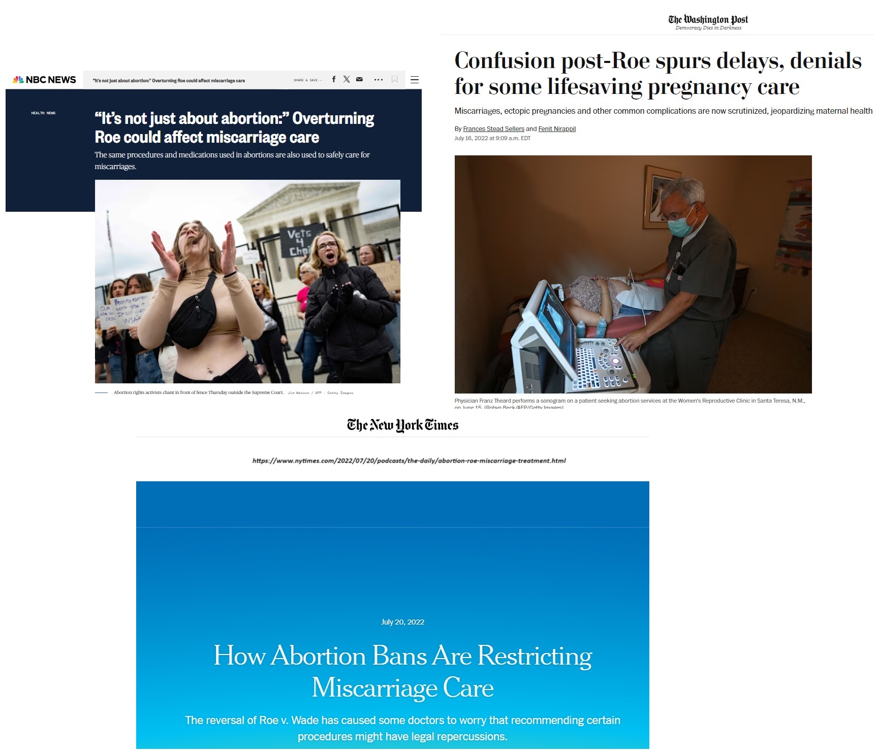 Media Outlets claim confusion around miscarriage care caused by pro-life laws