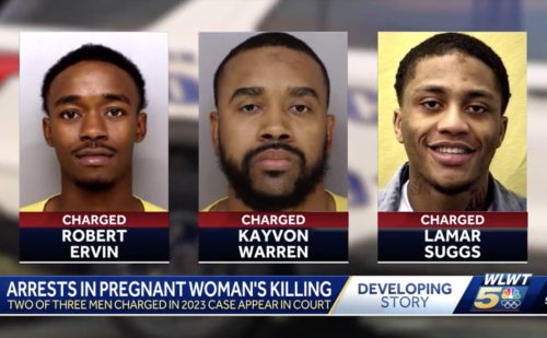 Three men charged with murdering pregnant woman on the day she was to give birth
